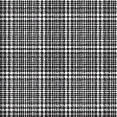 Siyah ve Beyaz Glen Ekose desenli, moda tekstil ve grafikleri için uygun.