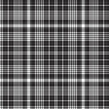 Siyah ve Beyaz Glen Ekose desenli, moda tekstil ve grafikleri için uygun.
