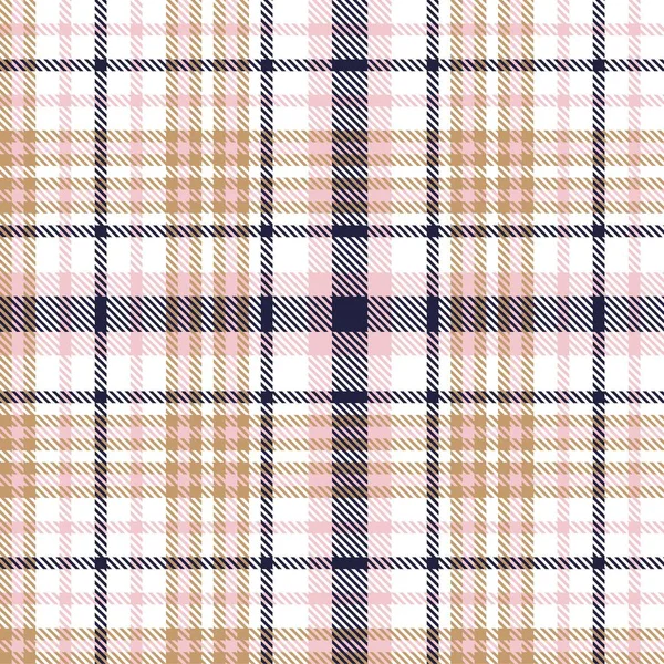 Pink Glen Plaid Texturiertes Nahtloses Muster Für Modetextilien Und Grafiken — Stockvektor