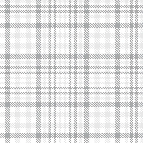 White Glen Plaid Texturiertes Nahtloses Muster Für Modetextilien Und Grafiken — Stockvektor