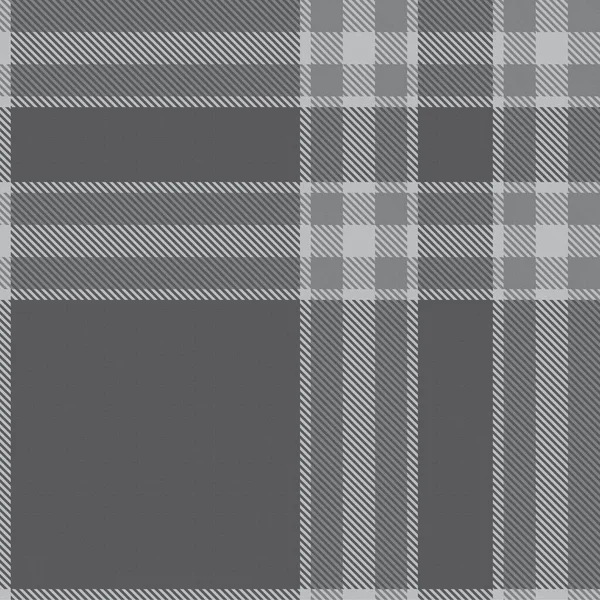 Grey Glen Plaid Texturiertes Nahtloses Muster Für Modetextilien Und Grafiken — Stockvektor