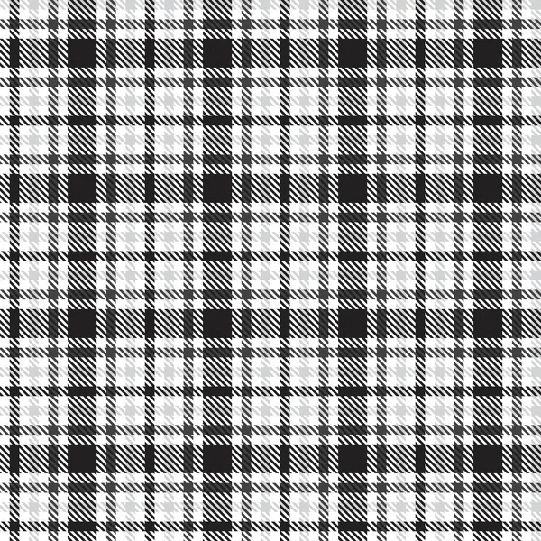 Black White Glen Plaid Texturovaný Bezešvý Vzor Vhodný Pro Módní — Stockový vektor