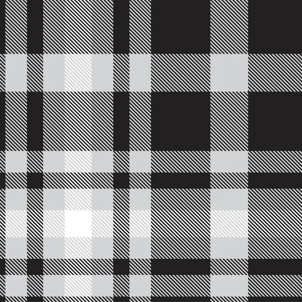 Schwarz Weißes Glen Plaid Texturiertes Nahtloses Muster Für Modetextilien Und — Stockvektor