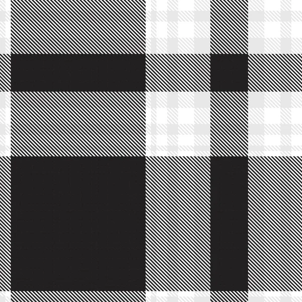 Fekete Fehér Glen Plaid Texturált Zökkenőmentes Minta Alkalmas Divat Textil — Stock Vector