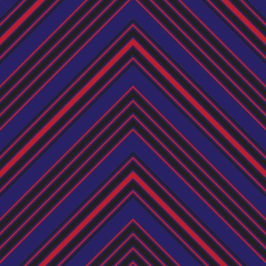 Moda tekstili ve grafikleri için uygun kırmızı ve mavi köşegen çizgili, dikişsiz arkaplan