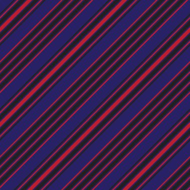 Moda tekstili ve grafikleri için uygun kırmızı ve mavi köşegen çizgili dikişsiz arkaplan