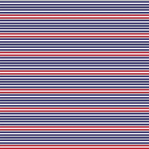 Red Blue Horizontal Striped Seamless Pattern Background Suitable Fashion Textiles — Stock Vector