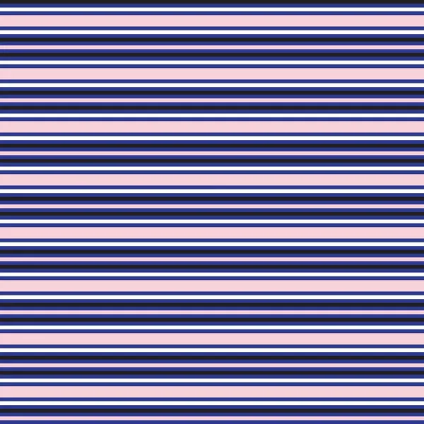 ピンクとネイビーの水平ストライプのシームレスなパターンの背景に適したファッション繊維 グラフィック — ストックベクタ