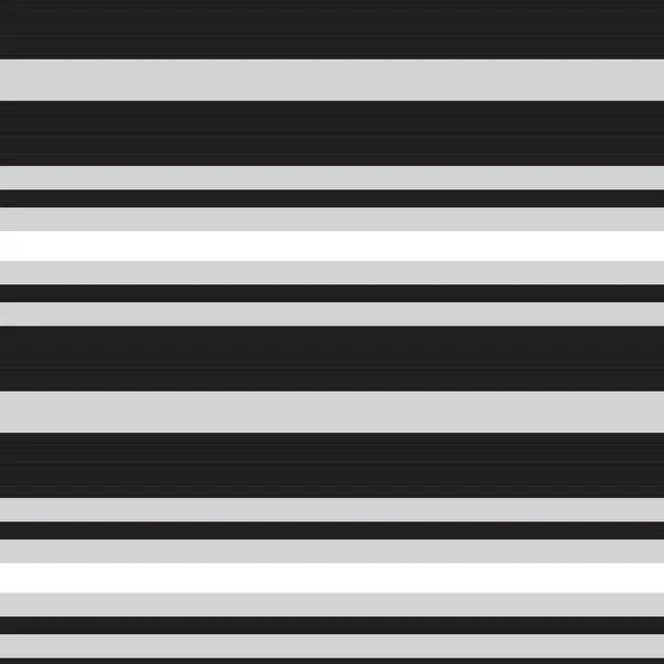 Noir Blanc Horizontal Rayé Fond Motif Sans Couture Adapté Pour — Image vectorielle