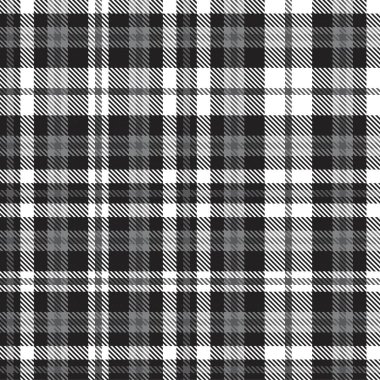 Siyah ve Beyaz Glen Ekose desenli, moda tekstil ve grafikleri için uygun.