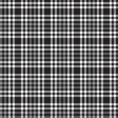 Siyah ve Beyaz Glen Ekose desenli, moda tekstil ve grafikleri için uygun.
