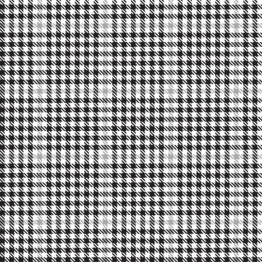 Siyah ve Beyaz Glen Ekose desenli, moda tekstil ve grafikleri için uygun.