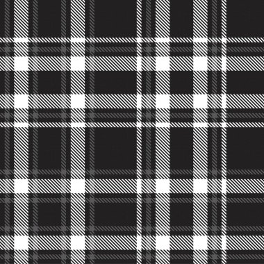 Siyah ve Beyaz Glen Ekose desenli, moda tekstil ve grafikleri için uygun.