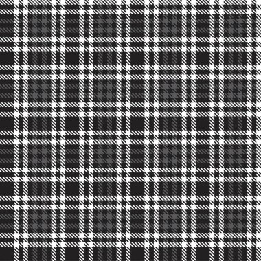 Siyah ve Beyaz Glen Ekose desenli, moda tekstil ve grafikleri için uygun.