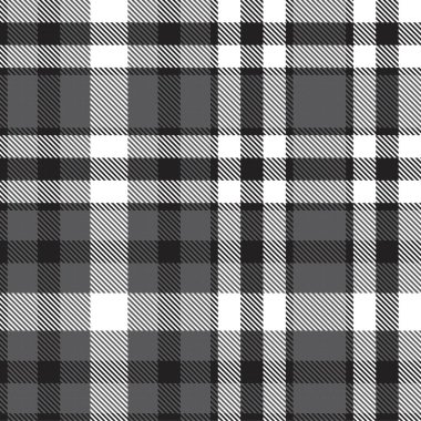Siyah ve Beyaz Glen Ekose desenli, moda tekstil ve grafikleri için uygun.