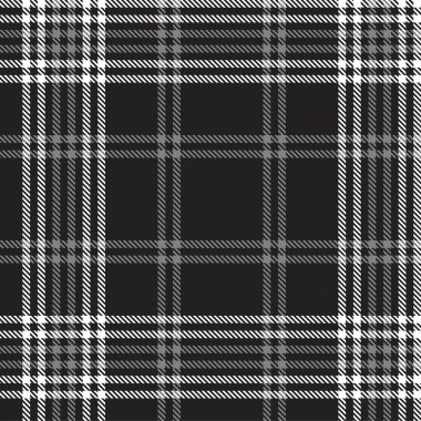 Siyah ve Beyaz Glen Ekose desenli, moda tekstil ve grafikleri için uygun.