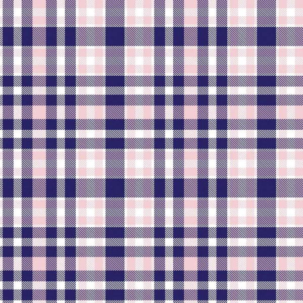 Pink Navy Glen Plaid Texturiertes Nahtloses Muster Für Modetextilien Und — Stockvektor