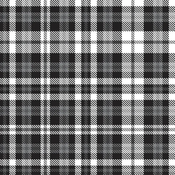 Black White Glen Plaid Textured Seamless Pattern Suitable Fashion Textiles — Stock Vector