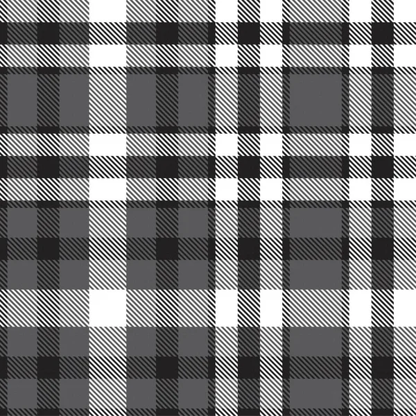 Modèle Sans Couture Texturé Glen Plaid Noir Blanc Adapté Aux — Image vectorielle