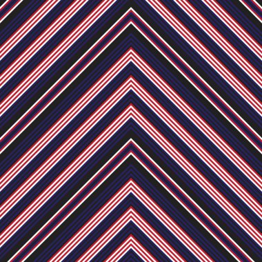 Moda tekstili ve grafikleri için uygun kırmızı ve mavi köşegen çizgili, dikişsiz arkaplan