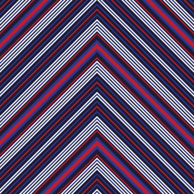 Moda tekstili ve grafikleri için uygun kırmızı ve mavi köşegen çizgili, dikişsiz arkaplan