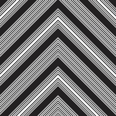 Siyah ve beyaz Chevron köşegen çizgili desensiz arka plan moda tekstil ve grafikleri için uygun.