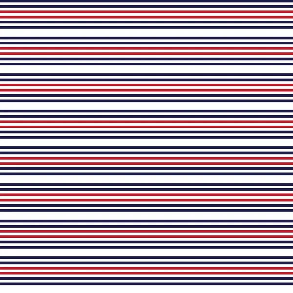 Red Blue Horizontal Striped Seamless Pattern Background 그래픽 — 스톡 벡터