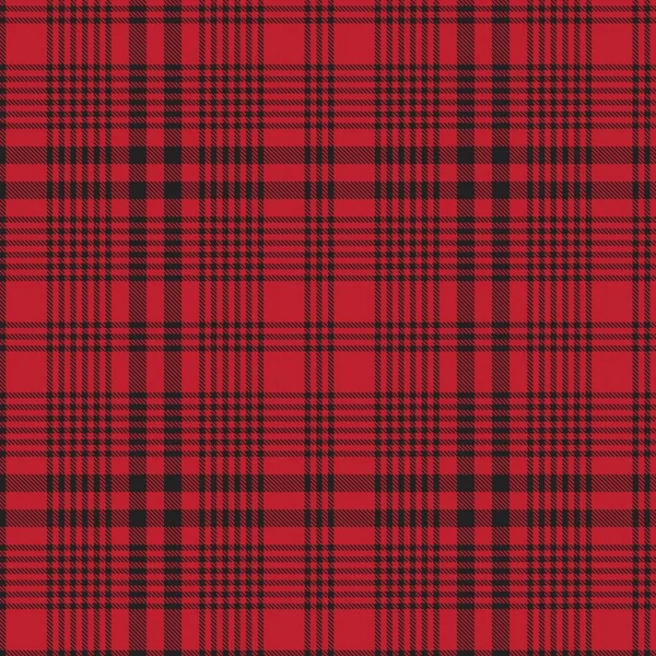 Red Glen Plaid Textuur Naadloos Patroon Geschikt Voor Mode Textiel — Stockvector