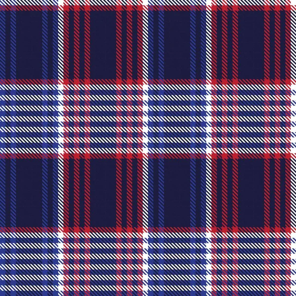 Red Navy Glen Plaid Textured Seamless Pattern Suitable Fashion Textiles — Stock Vector