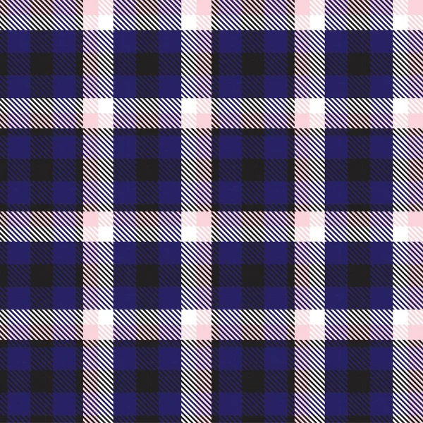 Pink Navy Glen Plaid Textured Seamless Pattern Suitable Fashion Textiles — Stock Vector