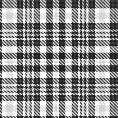 Siyah ve Beyaz Glen Ekose desenli, moda tekstil ve grafikleri için uygun.