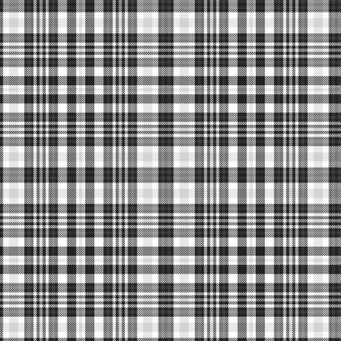 Siyah ve Beyaz Glen Ekose desenli, moda tekstil ve grafikleri için uygun.