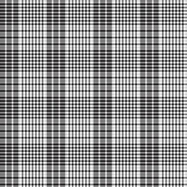 Siyah ve Beyaz Glen Ekose desenli, moda tekstil ve grafikleri için uygun.