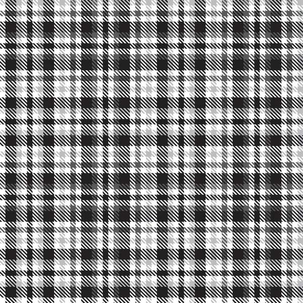 Czarno Biały Glen Plaid Teksturowany Bezszwowy Wzór Nadaje Się Tekstyliów — Wektor stockowy