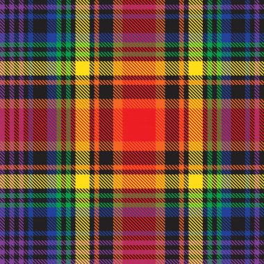 Gökkuşağı Glen Ekose desenli moda tekstil ve grafikleri için uygun kusursuz desen