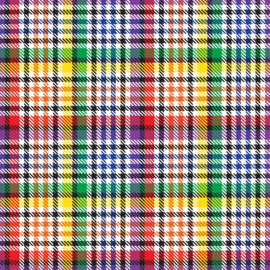 Gökkuşağı Glen Ekose desenli moda tekstil ve grafikleri için uygun kusursuz desen
