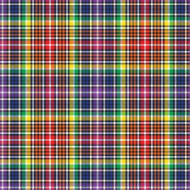 Gökkuşağı Glen Ekose desenli moda tekstil ve grafikleri için uygun kusursuz desen