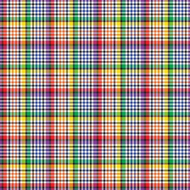 Gökkuşağı Glen Ekose desenli moda tekstil ve grafikleri için uygun kusursuz desen