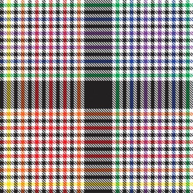 Gökkuşağı Glen Ekose desenli moda tekstil ve grafikleri için uygun kusursuz desen