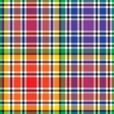 Gökkuşağı Glen Ekose desenli moda tekstil ve grafikleri için uygun kusursuz desen