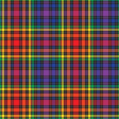 Gökkuşağı Glen Ekose desenli moda tekstil ve grafikleri için uygun kusursuz desen
