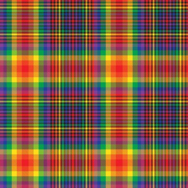 Gökkuşağı Glen Ekose desenli moda tekstil ve grafikleri için uygun kusursuz desen