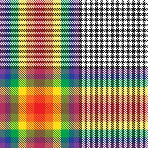 Gökkuşağı Glen Ekose desenli moda tekstil ve grafikleri için uygun kusursuz desen