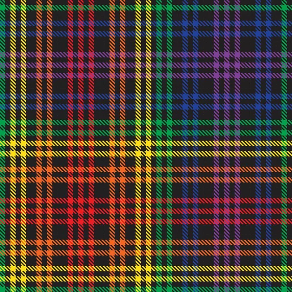 Rainbow Glen Plaid Textured Seamless Pattern Suitable Fashion Textiles Graphics — Stock Vector