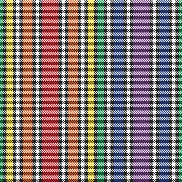 Rainbow Glen Plaid Textuur Naadloos Patroon Geschikt Voor Mode Textiel — Stockvector