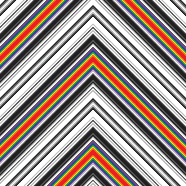 Rainbow Chevron Diagonal Listrado Sem Costura Fundo Padrão Adequado Para — Vetor de Stock