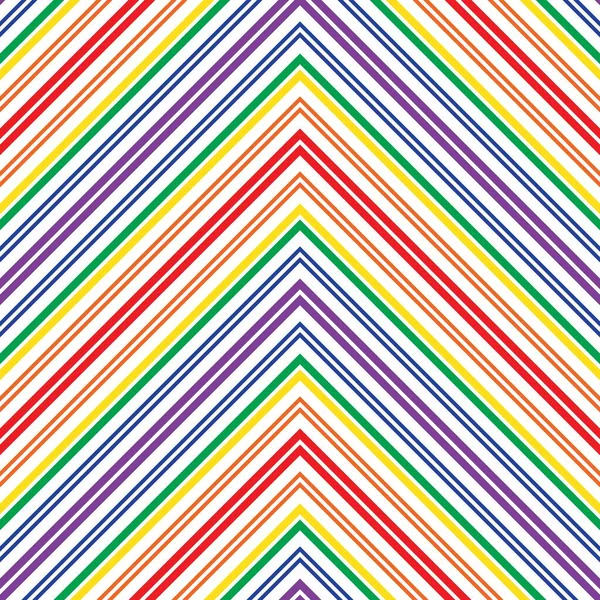 Rainbow Chevron Diagonal Striped Seamless Pattern Background Suitable Fashion Textiles — Stock Vector