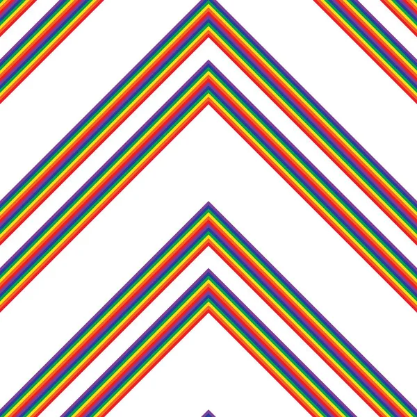 Arco Iris Chevron Diagonal Rayas Sin Costuras Patrón Fondo Adecuado — Archivo Imágenes Vectoriales