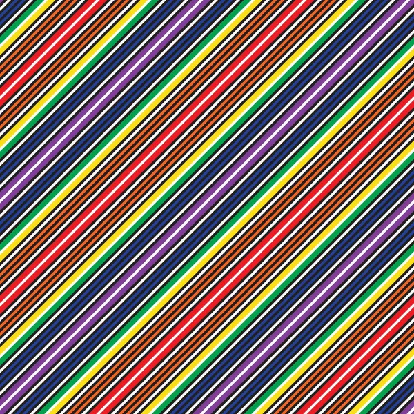 Rainbow Diagonaal Gestreepte Naadloze Patroon Achtergrond Geschikt Voor Mode Textiel — Stockvector