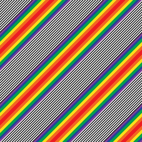 Regenbogen Diagonal Gestreifte Nahtlose Muster Hintergrund Geeignet Für Modetextilien Grafiken — Stockvektor